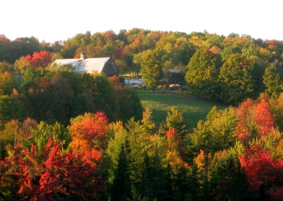 fall view of barn